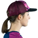 Casquette de sport aérée unisexe OXSITIS Trucker Origin Violet Rose Noir 2