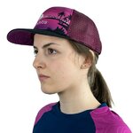 Casquette de sport aérée unisexe OXSITIS Trucker Origin Violet Rose Noir 4