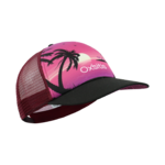 Casquette de sport aérée unisexe OXSITIS Trucker Origin Violet Rose Noir 1
