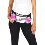 Ceinture hydratation avec deux gourdes 200ml fournies femme OXSITIS Flaskbelt Rose Blanc Noir 2
