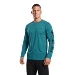 Tee-shirt randonnée manches longues homme Columbia Marshall Valley Bleu canard Vert 2