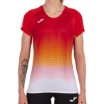 Tee-shirt manches courtes Sport Femme Joma Elite VII Rouge Blanc Jaune 2