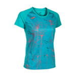 Tee-shirt manches courtes Sport Junior Fille Joma Elite IX Turquoise Rouge 1