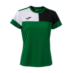 Tee-shirt manches courtes Sport Femme Joma Crew V Vert Noir Blanc 1