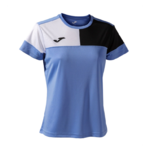 Tee-shirt manches courtes Sport Femme Joma Crew V Bleu Noir Blanc 1