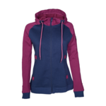 Sweat de sport avec capuche femme LHOTSE Olga Bleu marine Violet 1 (2)