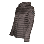 Doudoune de sport avec capuche amovible femme LHOTSE Kimi Gris taupe 2