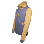 Sweat de sport avec capuche homme LHOTSE Oleg Gris anthracite Jaune moutarde 2