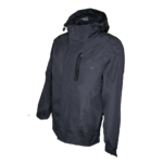 Coupe-vent imperméable de sport à capuche homme LHOTSE Tornado Noir 2