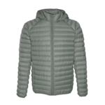Doudoune de sport avec capuche amovible homme LHOTSE Coco Vert-gris granite 1 (2)