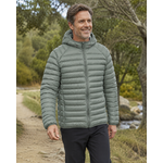 Doudoune de sport avec capuche amovible homme LHOTSE Coco Vert-gris granite 2