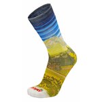 1846 Chaussettes jarrette running-trail Rywan NO LIMIT GRAPHIK Esprit montagne Bleu Jaune Vert kaki