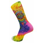 1846 Chaussettes jarrette running-trail Rywan NO LIMIT GRAPHIK Flower Power Jaune Bleu Rose 2