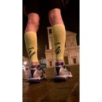 1062 Manchons running-trail RYWAN Follow Me & Keep Distance COMPRESSION RUNNING Jaune fluo Noir 3