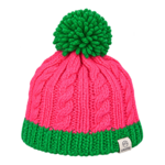 Bonnet doublé polaire enfant LHOTSE Nala Rose Vert 1