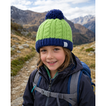 Bonnet doublé polaire enfant LHOTSE Nala Vert lime Bleu marine 2