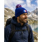 Bonnet doublé polaire unisexe France LHOTSE Idril Bleu marine 2