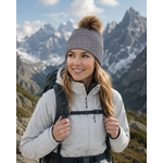 Bonnet doublé polaire femme LHOTSE Merry Gris pailleté 2