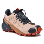 Chaussures trail femme Salomon SPEEDCROSS 5 GTX Beige Marron orangé Gris anthracite 2