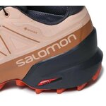 Chaussures trail femme Salomon SPEEDCROSS 5 GTX Beige Marron orangé Gris anthracite 4