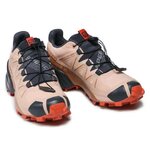 Chaussures trail femme Salomon SPEEDCROSS 5 GTX Beige Marron orangé Gris anthracite 7