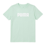 Tee-shirt à manches courtes coton junior garçon Puma ESS Logo Tee B menthe clair 1