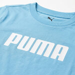 Tee-shirt à manches courtes coton junior garçon Puma ESS Logo Tee B Bleu 3