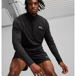 Haut de sport 1-4 zip technique et respirant homme Puma RUN CLOUD-SPUN 1-4 ZIP Noir Blanc