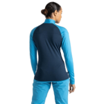 Haut de sport à manches longues zippé technique et extensible femme DARE2B Elation II Core Stretch Bleu jean Bleu moyen 5