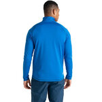 Haut de sport à manches longues 1-4 zip technique et extensible homme DARE2B Fuse Up II Core Stretch Bleu olympien Blanc Noir 4