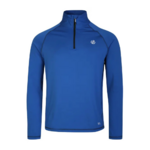 Haut de sport à manches longues 1-4 zip technique et extensible homme DARE2B Fuse Up II Core Stretch Bleu olympien Blanc Noir 5