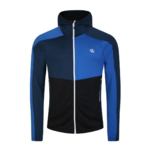 Haut de sport à capuche zippé technique et extensible homme DARE2B Assimilate Core Stretch Bleu olympien Bleu nuit Marine Blanc 1