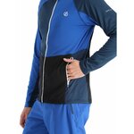 Haut de sport à capuche zippé technique et extensible homme DARE2B Assimilate Core Stretch Bleu olympien Bleu nuit Marine Blanc 9