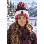 Bonnet doublé polaire enfant LHOTSE Delwin Violet Rose 2