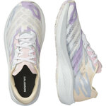 Chaussures running femme Salomon AERO VOLT Blanc Gris clair Beige (1)