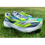 Chaussures running homme Salomon AERO VOLT Blanc Bleu grisé Jaune fluo (1)