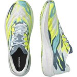 Chaussures running homme Salomon AERO VOLT Blanc Bleu grisé Jaune fluo (9)