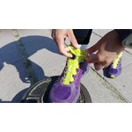 Chaussures running femme Salomon SONIC PRO Violet Jaune anis Noir 8