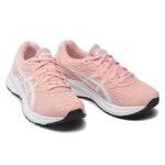 Chaussures running junior Asics JOLT 3 GS Rose givré Blanc Gris argenté 9