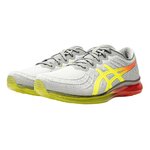 Chaussures running femme Asics GEL-QUANTUM INFINITY Gris clair Gris foncé Jaune fluo Corail flash 3