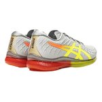 Chaussures running femme Asics GEL-QUANTUM INFINITY Gris clair Gris foncé Jaune fluo Corail flash 4