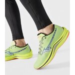 Chaussures running homme Mizuno WAVE REBELLION Vert néon Jaune Rouge orangé 6