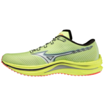 Chaussures running homme Mizuno WAVE REBELLION Vert néon Jaune Rouge orangé
