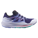 Chaussures trail femme Salomon PULSAR TRAIL GTX Violet clair Bleu lavande Rouge
