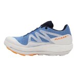 Chaussures trail femme Salomon PULSAR TRAIL GTX Bleu Blanc Orange 3