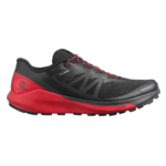 Chaussures trail homme Salomon SENSE RIDE 4 Noir Rouge Blanc 1