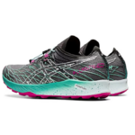 Chaussures trail femme Asics FUJI SPEED Noir Rose Blanc Vert mer 12