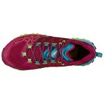 Chaussures trail femme La Sportiva BUSHIDO II WS Prune rouge Bleu ciel Vert pâle 3