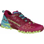 Chaussures trail femme La Sportiva BUSHIDO II WS Prune rouge Bleu ciel Vert pâle 2