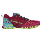Chaussures trail femme La Sportiva BUSHIDO II W'S Prune rouge Bleu ciel Vert pâle 1